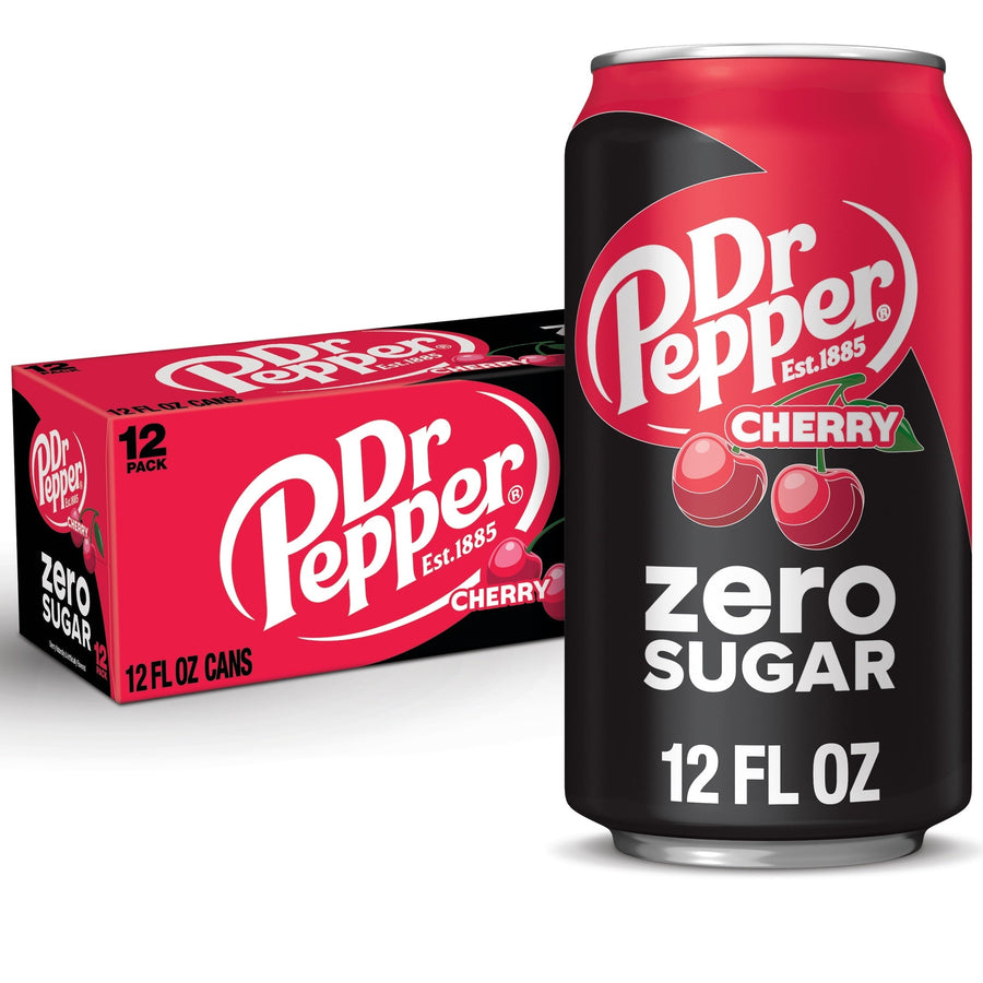 Dr Pepper Cherry Zero Sugar Soda - Premium Zero Sugar Choice - Outdoor Active Pick Fit